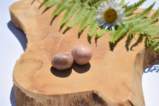 Maansteen oranje trommelsteen