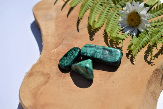 Malachiet trommelsteen