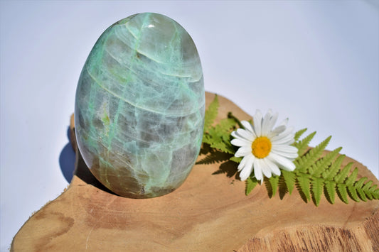 Groene maansteen sculptuur #1 (zachte energie)