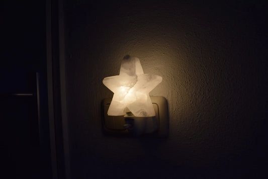 Himalayazout nachtlamp wit (ster)