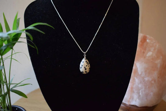 Jaspis dalmatiër druppel hanger