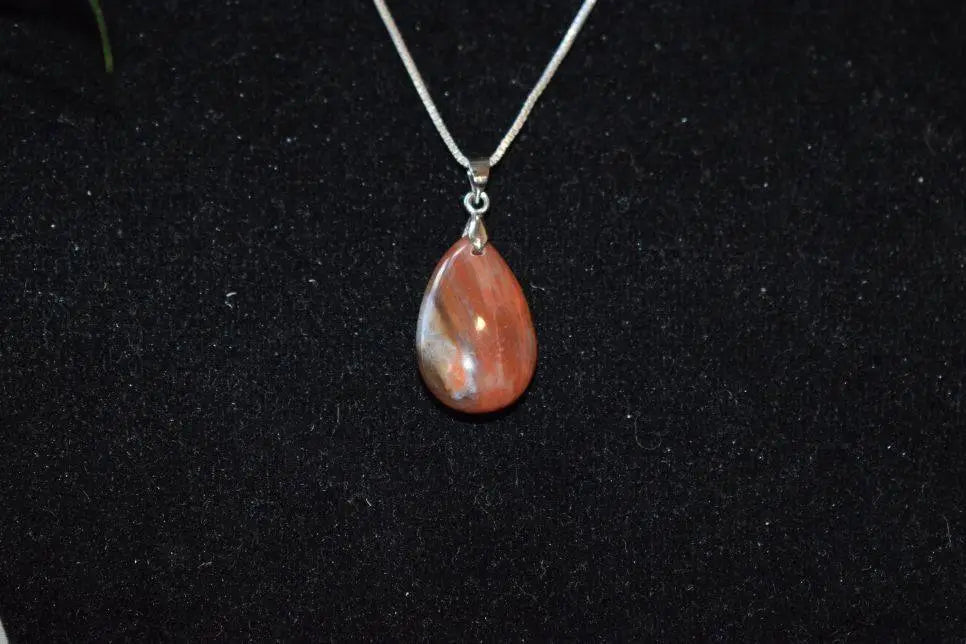 Versteend hout druppel hanger