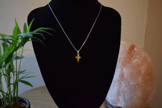 tijgeroog kruis hanger