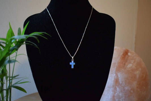 Opaliet kruis hanger