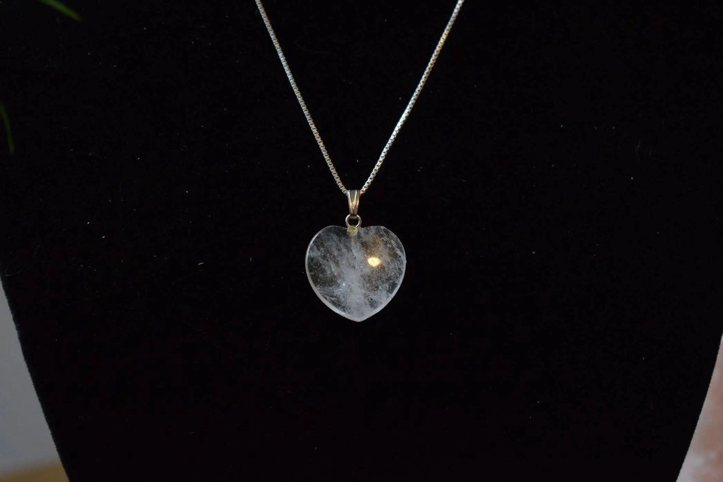 Bergkristal hart hanger 20 mm