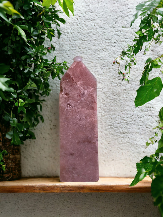 Roze amethist toren (15 CM)
