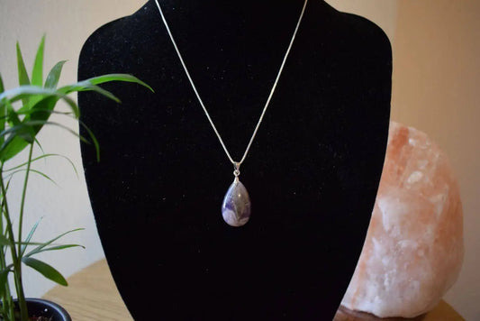 Amethist druppel hanger