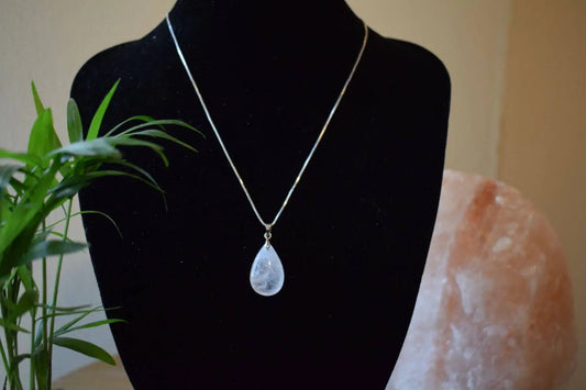 Bergkristal druppel hanger