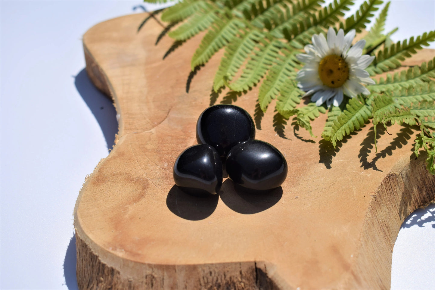 Zwarte obsidiaan trommelsteen