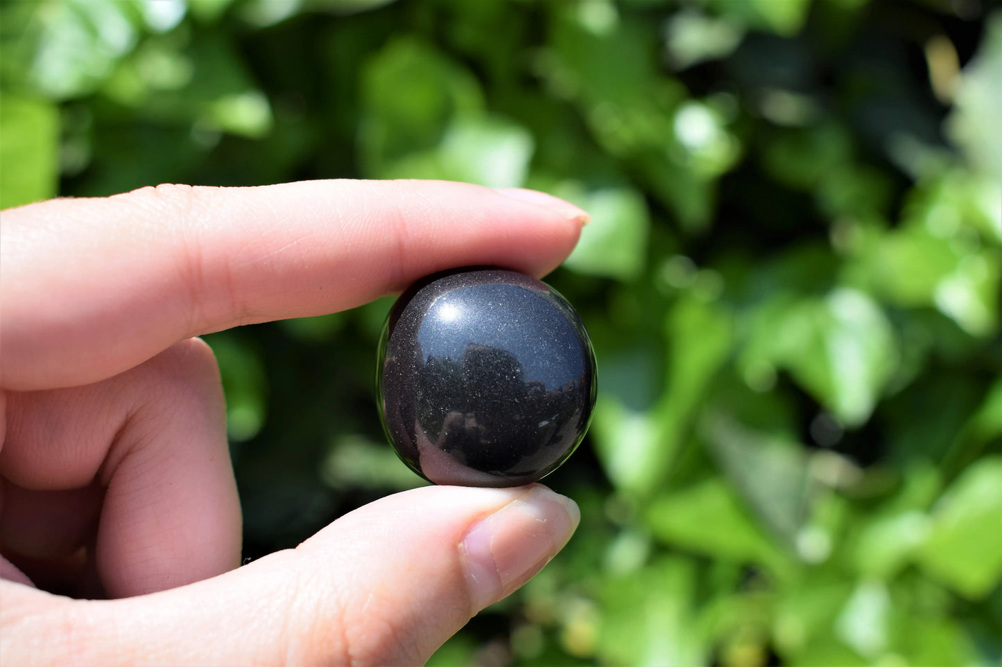 Zwarte obsidiaan trommelsteen