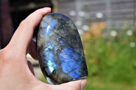 Labradoriet sculptuur #1 (mooie blauwe flash)