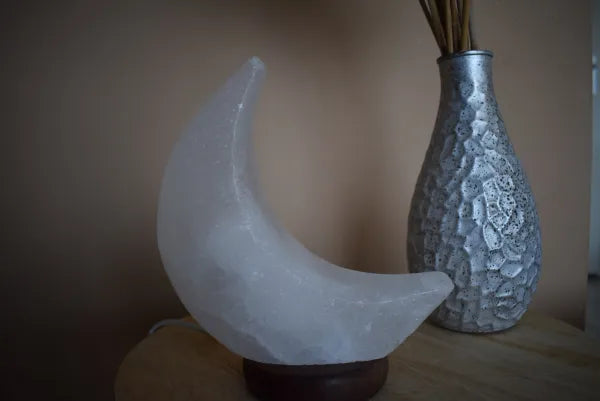 Himalaya zoutlamp maan (wit)