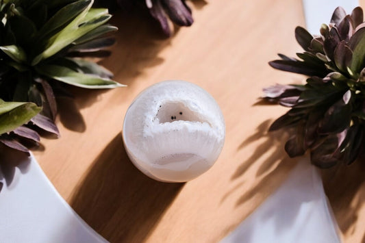 Agaat drusy geode bol