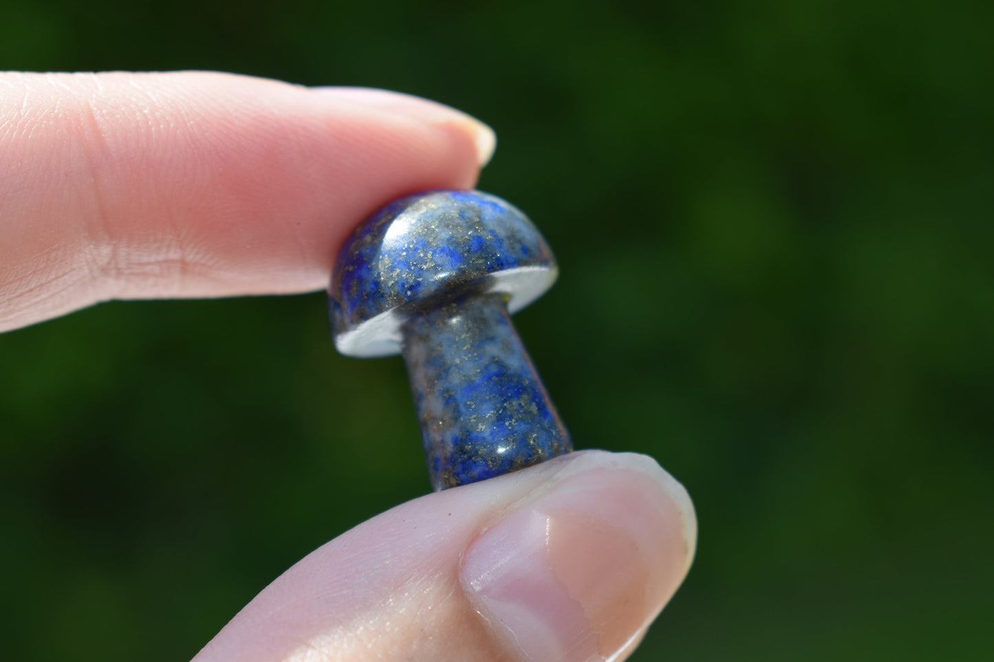 Lapis lazuli figuurtje paddenstoel