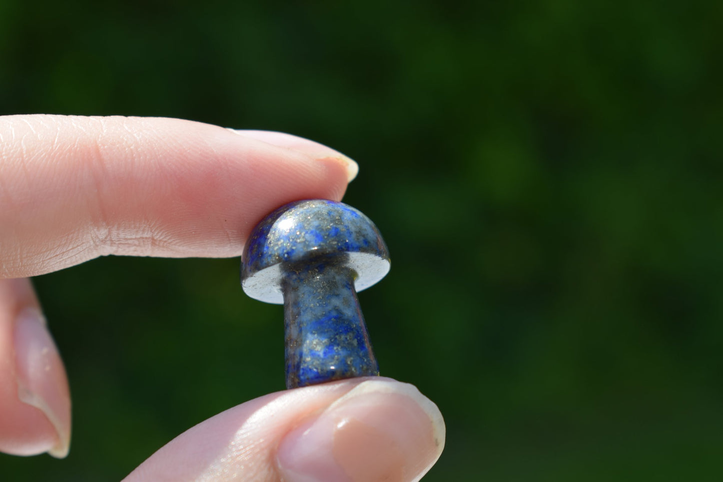 Lapis lazuli figuurtje paddenstoel